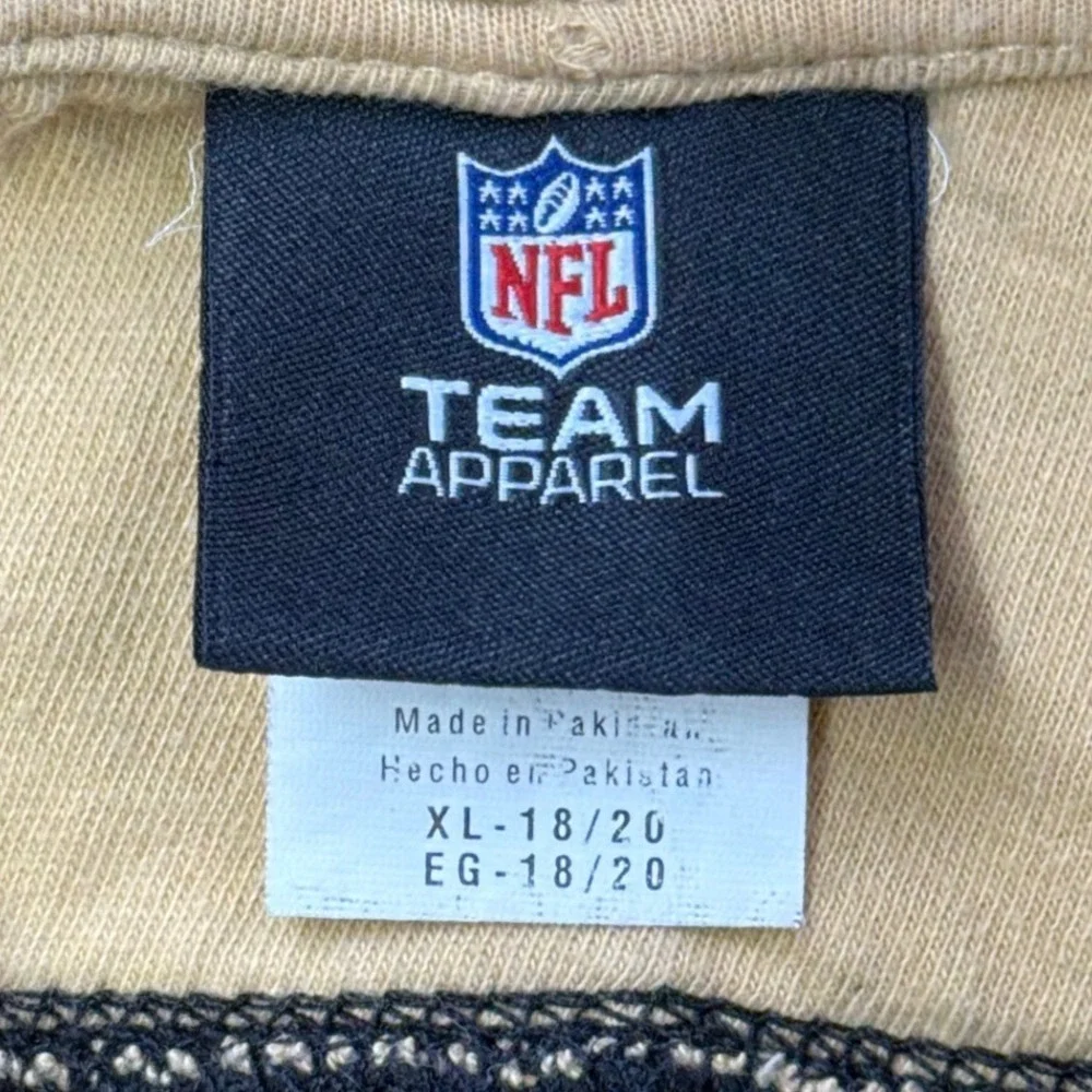 New Orleans‎ Saints Youth XL 18 20 Hoodie NFL Team Apparel Black